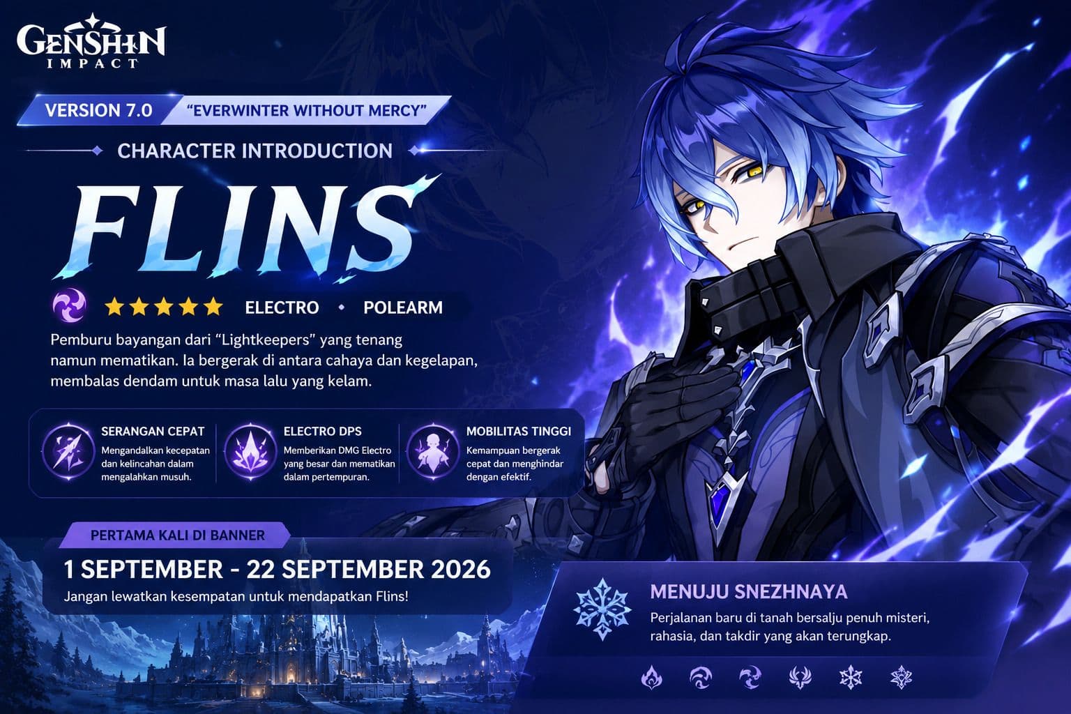 Genshin Impact September 2026: Update Version 7.0, Banner Flins & Ineffa, Snezhnaya, dan Event Terbaru