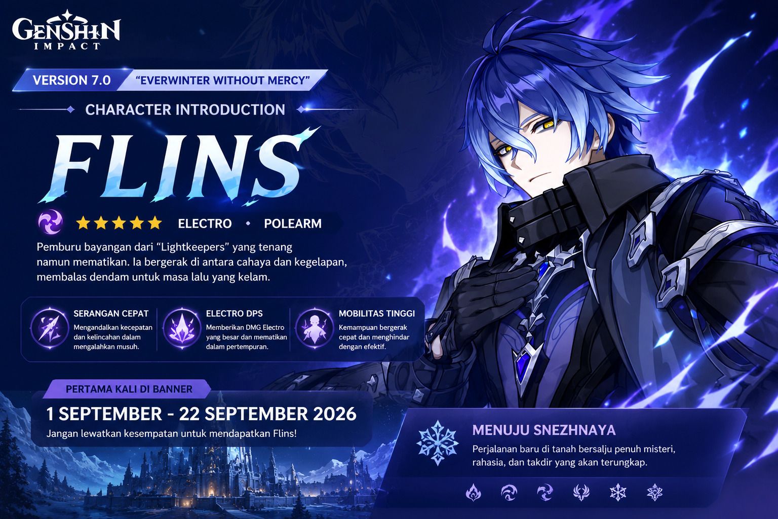 Genshin Impact September 2026: Update Version 7.0, Banner Flins & Ineffa, Snezhnaya, dan Event Terbaru
